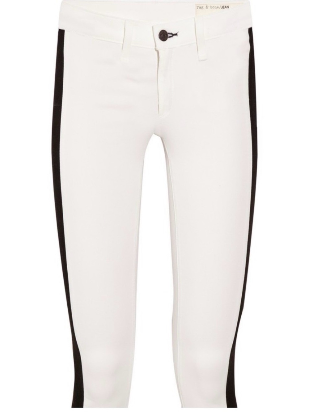 Rag & Bone White Jeans w/Black Stripe